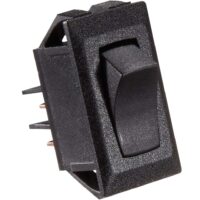 RV Designer 14V 10A Rocker Switch with Red Light, Black