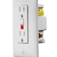 RV Designer GFCI Dual Receptacle, White with Cover