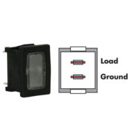 Valterra Clear Power Indicator Light, 14V DC, 10A, Black Panel