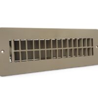 B&B Molders Floor Heating Register with Damper, 12 x 4, Tan