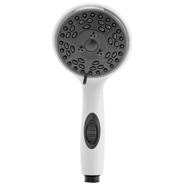Dura Faucet Hand Held Shower Head, Four Spray Settings, White