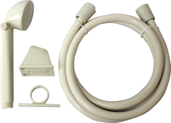 LaSalle Bristol Hand-Held Shower Head, Brass, White