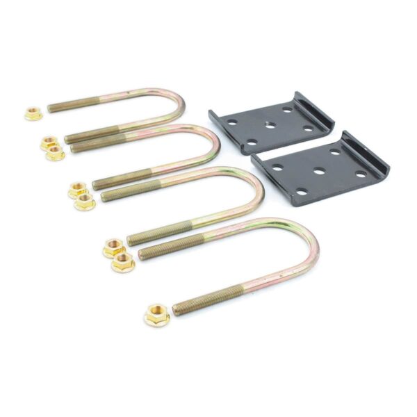 Lippert Leaf Spring Axle U-Bolt Kit, 7-1/4" x 3", 1/2-20, Black/Gold