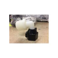 SHURflo 1/2 Inch Straight Hose End Fitting, White/Black