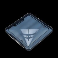 Dometic 14 x 14 Inch Roof Vent Lid, Smoke Polycarbonate, Hinged