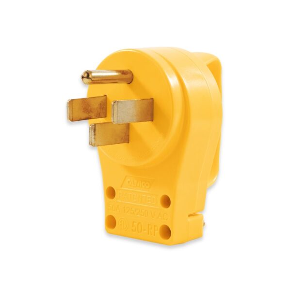 Camco 50 Amp RV Power Cord Plug End (14-50P), Yellow