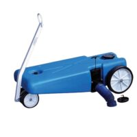 Barker 16-Gallon 4-Wheel Waste Tote, Blue with Valve