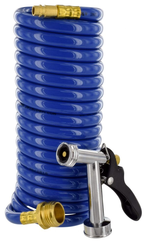 Phoenix RV Exterior Spray Hose, 15 Foot, Blue, Vinyl