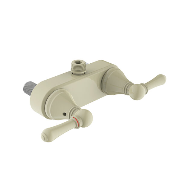 LaSalle Bristol Shower Control Valve, 2-Valve, 4 in. Center, with Showerhead, Parchment