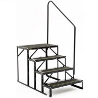 Stromberg Carlson Econo Porch Step, 27 Inches Wide, 3-Step, Black
