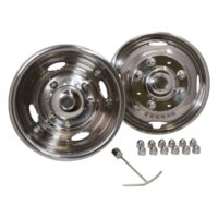 Coast To Coast 17 Inch Wheel Simulator, Dual Rear, Polished Stainless, Bolt-On