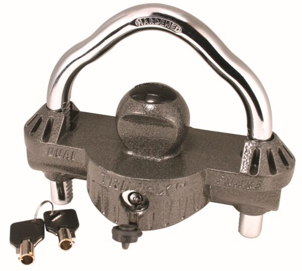 Trimax Trailer Coupler Lock, Ball and Clamp, 1-7/8 to 2-5/16 Inch, Black and Gray