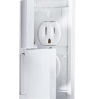 RV Designer Weatherproof Dual Receptacle, White