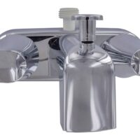 Phoenix Products 4 Inch Wall Mount Tub and Shower Diverter Valve, Chrome Plated, Silver