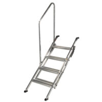 Lippert Victory Entry Step 4-Step, Manual Folding, Silver