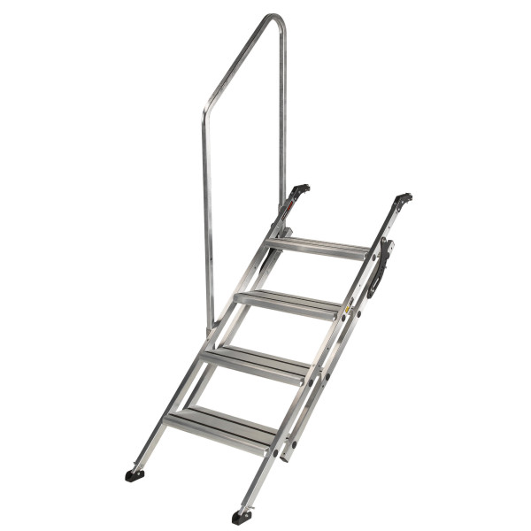 Lippert Victory Entry Step 4-Step, Manual Folding, Silver