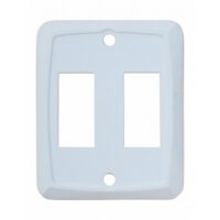 Valterra Double Opening Switch Plate Cover, Matte White Plastic