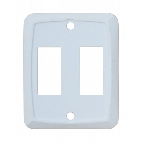 Valterra Double Opening Switch Plate Cover, Matte White Plastic