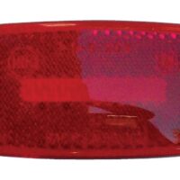 Valterra Replacement Marker Light Lens, 4" × 2", Red, Euro Style