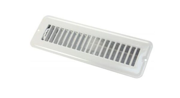 JR Products Heating/Cooling Register 11-1/2x3-3/4 Inch, White with Damper