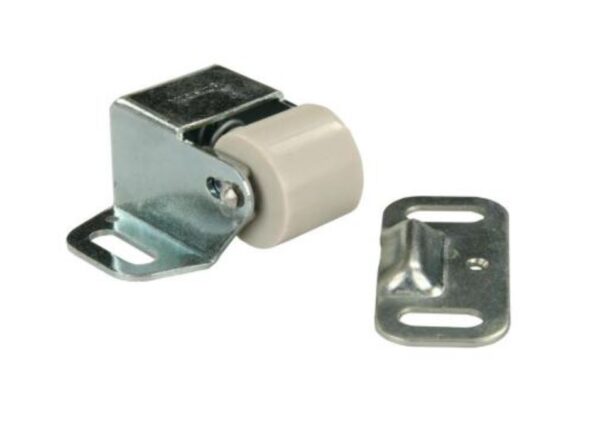JR Products Door Catch, Roller, Silver