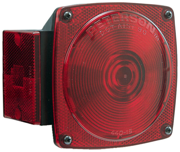 Peterson Square Trailer Tail Light, Red