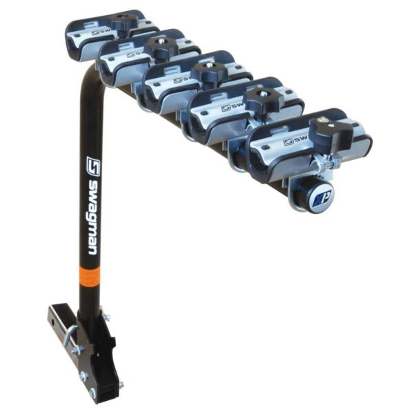 Swagman Bike Rack XP, 5 Bikes, Frame Clamp, Foldable, Black