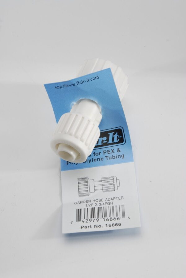 Elkhart Supply 1/2 Inch to 3/4 Inch Fresh Water Coupling, Female Threads, White