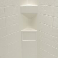 Lippert Shower Surround, 34x34 Neo Angle, Faux Slate, Parchment