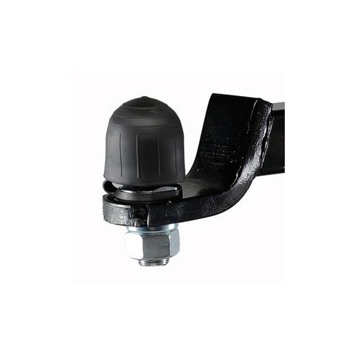 Fastway Tethered Hitch Ball Cover, 2 Inch, Black Rubber