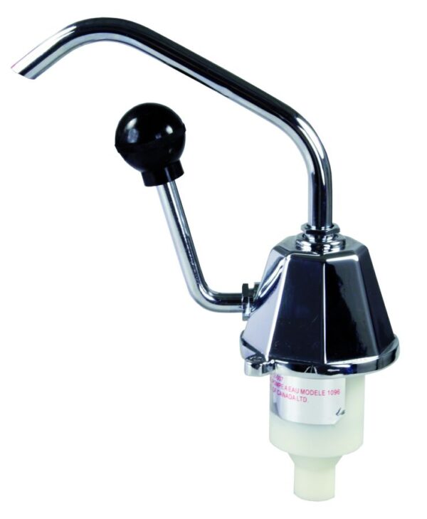 JR Products Single-Hole Kitchen Faucet, Mid-Arc Spout, Chrome