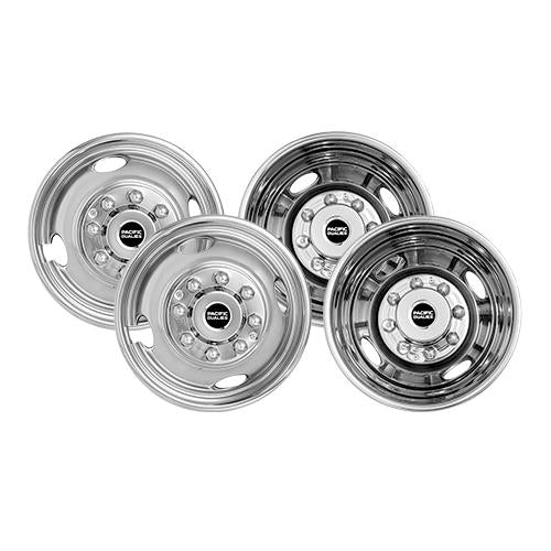 Pacific Dualies 16" Wheel Simulator, 8 Lug, Bolt-On, Set of 4