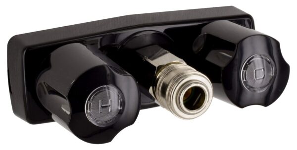 Phoenix Products Exterior Spray Port, Black, Hot and Cold Outlet, Quick-Connect, Recoil Hose