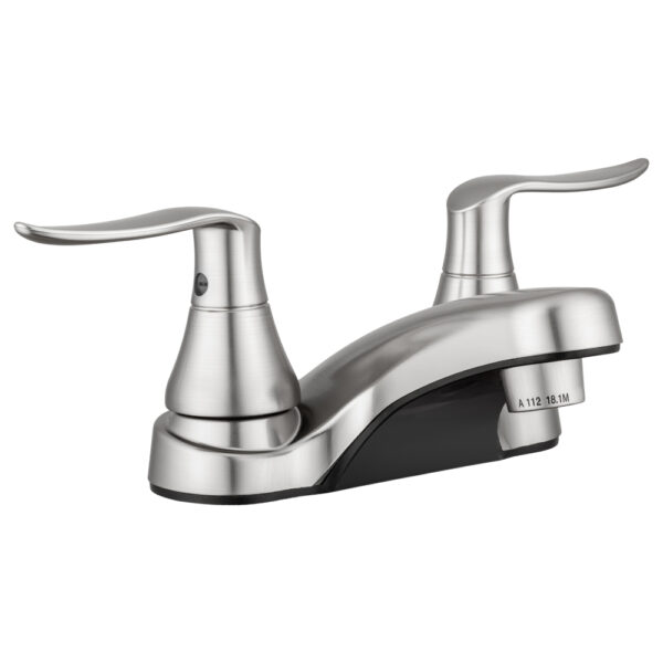 Dura Faucet Lavatory Faucet, Mid Arc, 4 Inch Deck Mount, Brushed Nickel