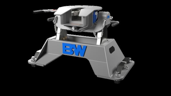 B&W Companion OEM Fifth Wheel Hitch, 20,000 lb, 4-Way Pivot, Gray
