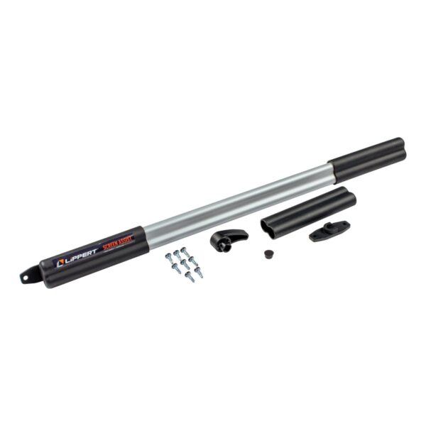 Lippert Screen Door Push Bar, 26–30", Black/Silver