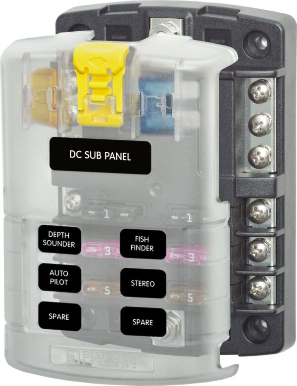 Blue Sea Systems 6-Circuit ATC/ATO Fuse Block, 32 Volt