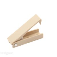 RV Designer Square Door Catch, 2-1/2 Inch, Colonial White, Set of 2