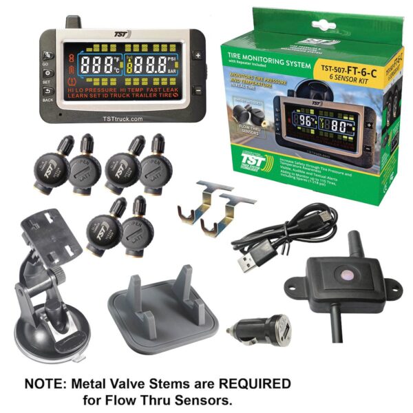 TST Tire Pressure Monitoring System, 6 Flow-Through Sensors