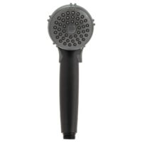 Dura Faucet Hand Held Shower Head, Single Spray, Shut Off Valve, Black