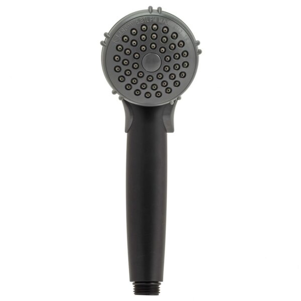 Dura Faucet Hand Held Shower Head, Single Spray, Shut Off Valve, Black
