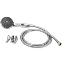 Dura Faucet Hand-Held Shower with Hose, 4-Spray, Chrome, Stainless Steel