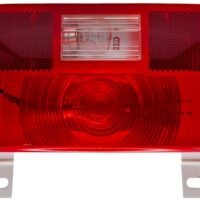 RV Designer Rectangular Stop/Tail/Turn Light, Tall Red, 4-5/8 x 8-9/16 Inch
