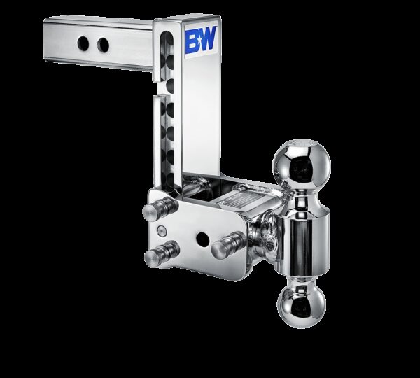B&W Trailer Hitch Ball Mount 2" Receiver 10,000 lb Dual Ball Chrome Plated