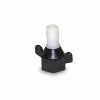 SHURflo 1/2 Inch Threaded to Hose Barb Straight Fitting, White/Black