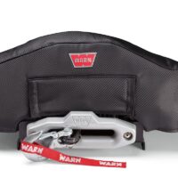 WARN Stealth ZEON Winch Cover, Black Vinyl with Mesh Backing