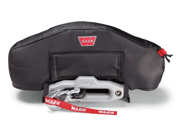 WARN Stealth ZEON Winch Cover, Black Vinyl with Mesh Backing