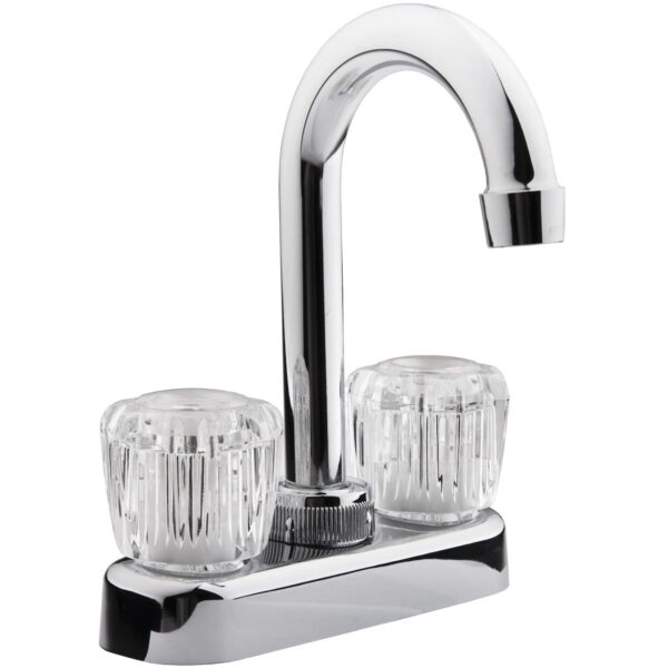 Dura Faucet RV Bar Faucet, Chrome, 6" High Arc, 4" Mount