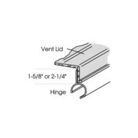 Heng's 14" Roof Vent Lid, Smoke, Elixir Hinges
