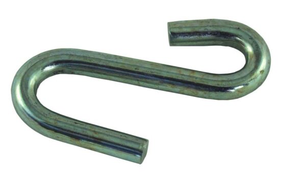 JR Products Trailer Safety Chain Hook, S-Hook, Silver, Set of 2